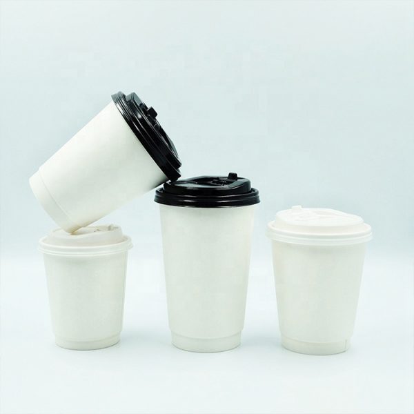 10oz White Double Wall Coffee Cups