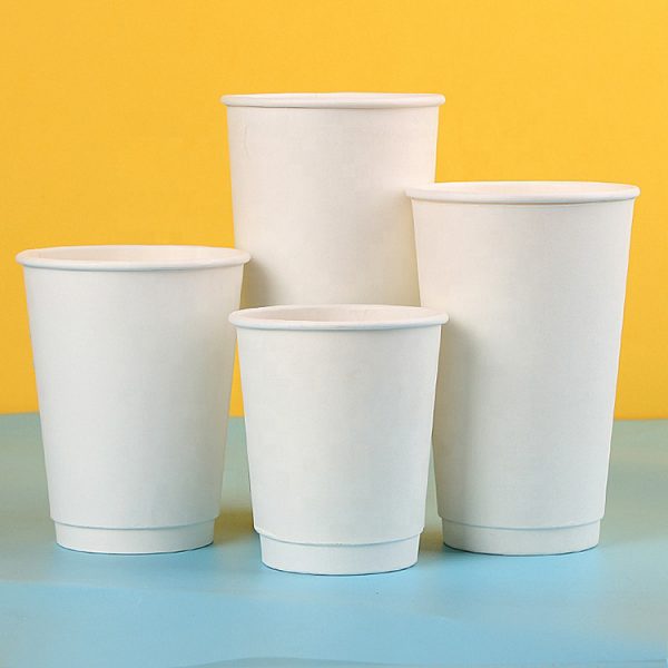 12oz White Double Wall Coffee Cups