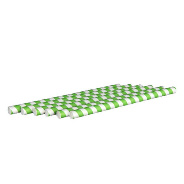 8inch Green Paper Straws