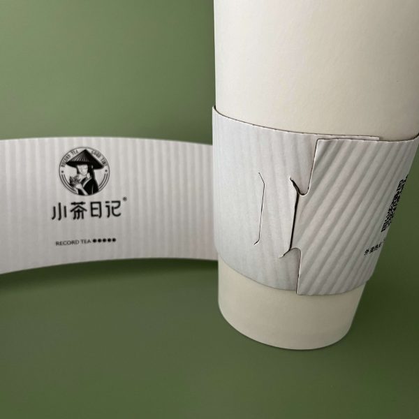 Printed Custom White Coffee Sleeves for 10oz-20oz