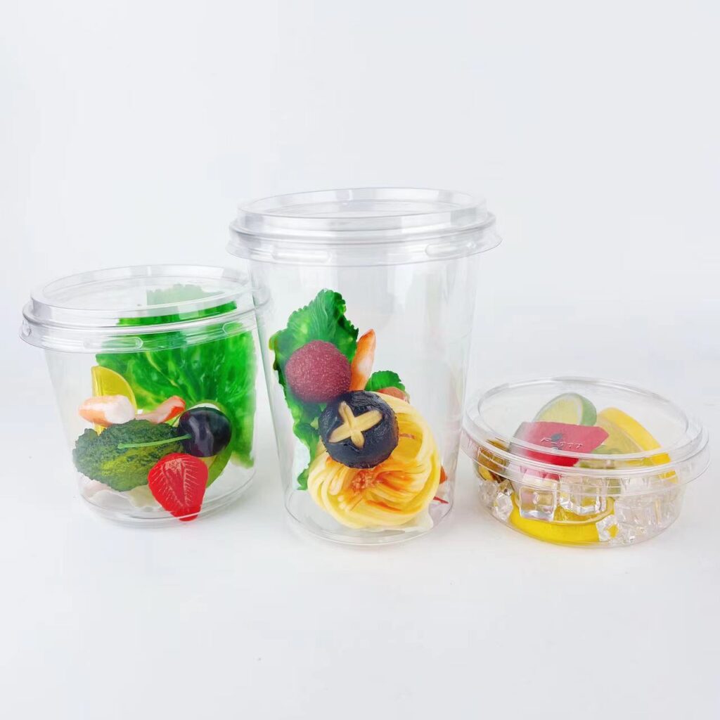 Round Plastic Food Containers with Lids TopCup Factory