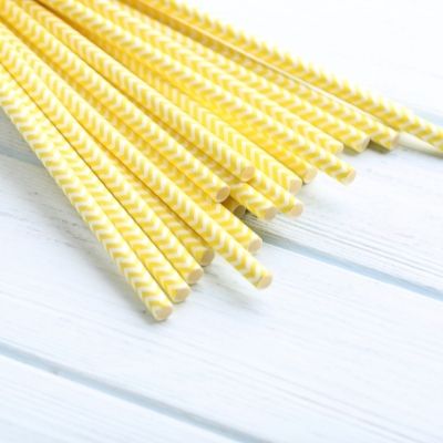 8.5 inch Customize Yellow Paper Straws