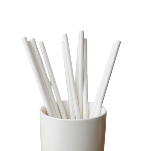 8.5 inch White Paper Straws TopCup Factory
