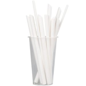 9 inch White Paper Straws