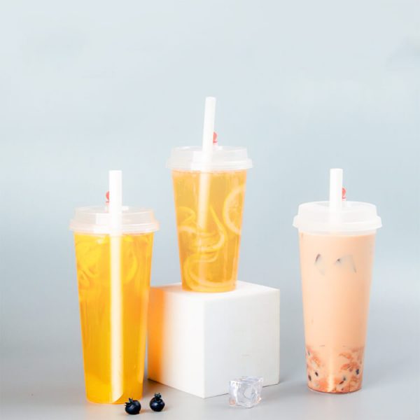 9 inch White Paper Straws for bubble tea