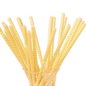 Customize Yellow Paper Straws