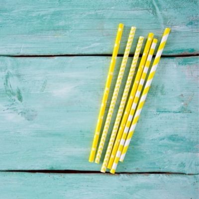 Customize Yellow Paper Straws From TopCup Factory